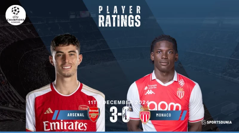 Arsenal vs Monaco Player Ratings