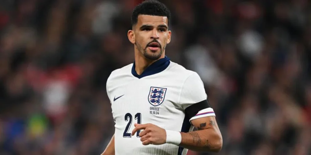 Dominic Solanke representing England