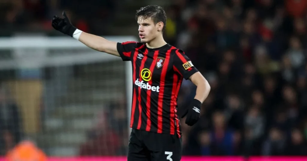 Milos Kerkez, AFC Bournemouth (Image Credits Just Arsenal News)