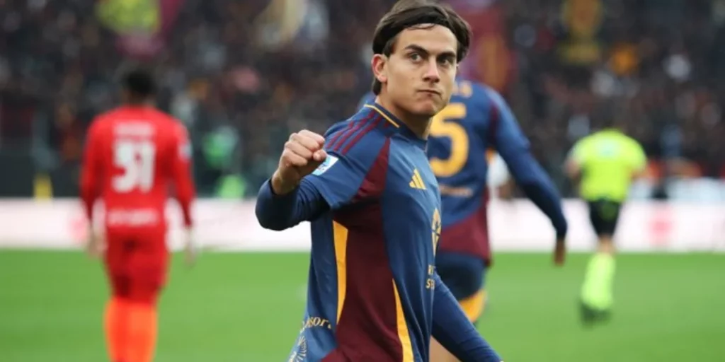 Paulo Dybala after scoring the penalty