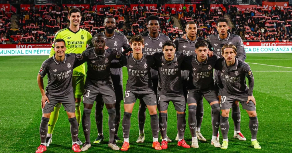 Real Madrid players ahead of their game against Girona