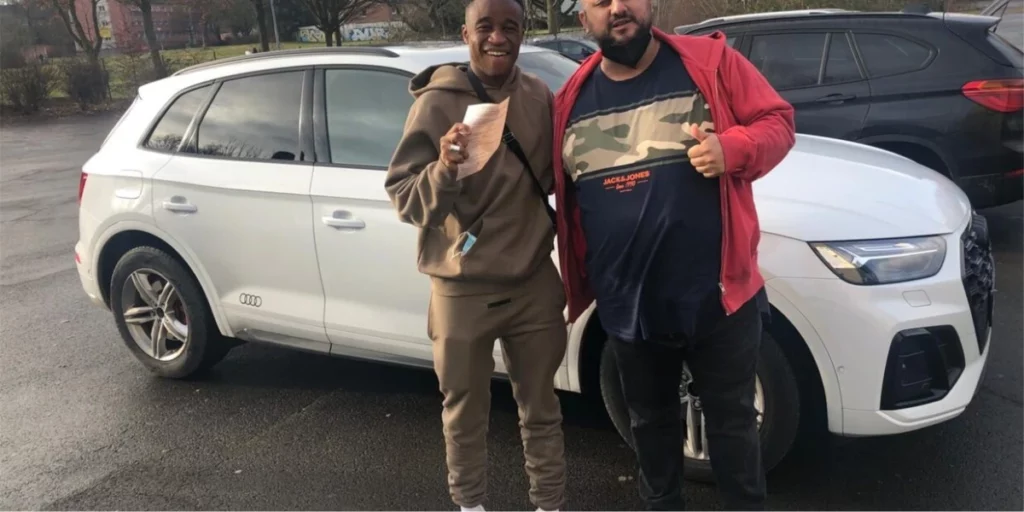 Youssoufa Moukoko with his Driver's License