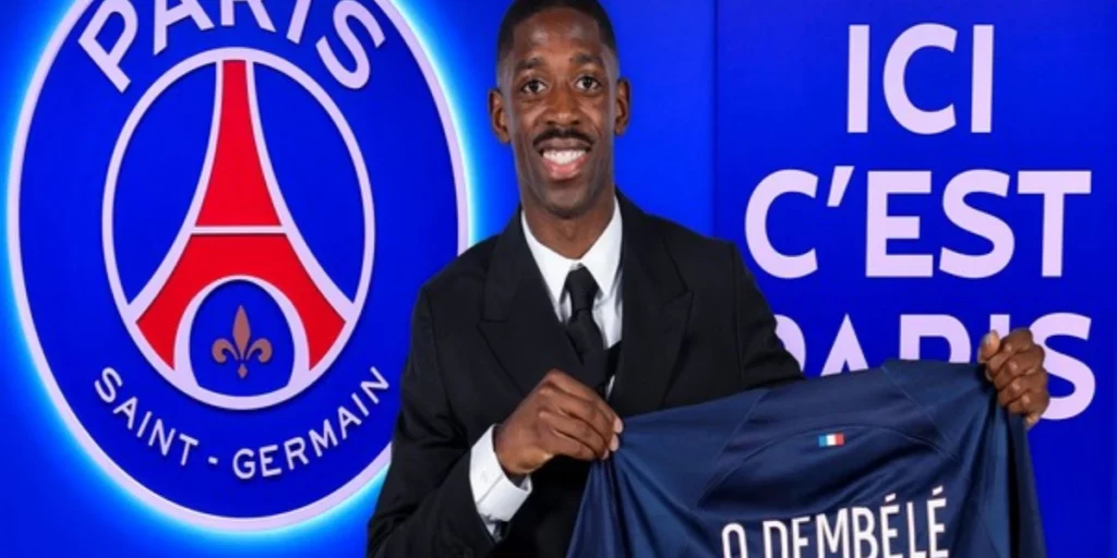 Ousmane Dembele presented at PSG