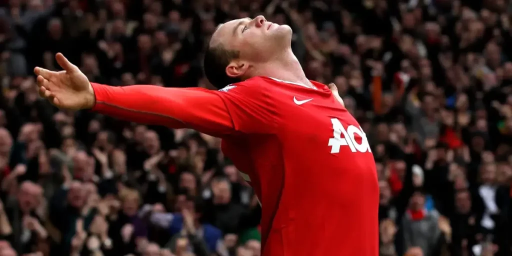 Wayne Rooney with the knockout celebration