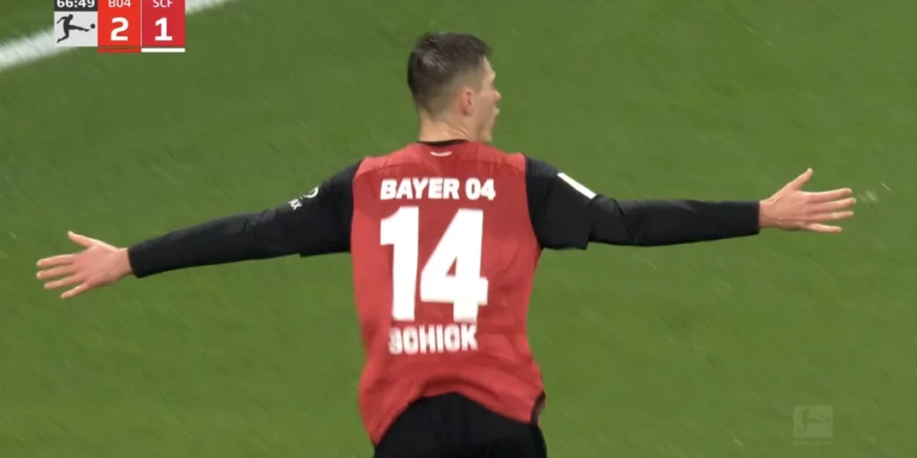 Schick with the poker was the highest rated in Bayer Leverkusen vs Freiburg Player Ratings