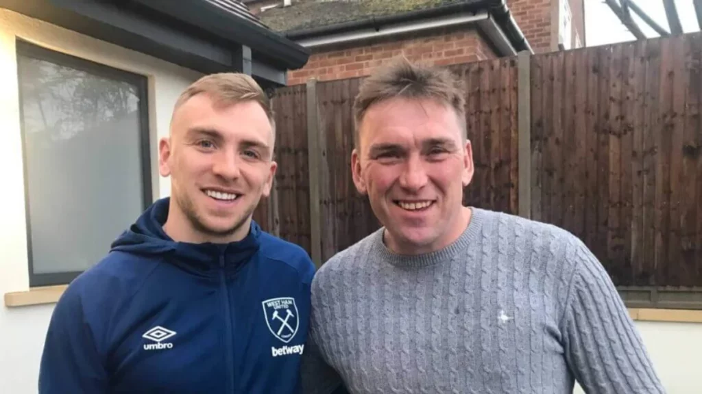 Jarrod Bowen with his father Sam Bowen