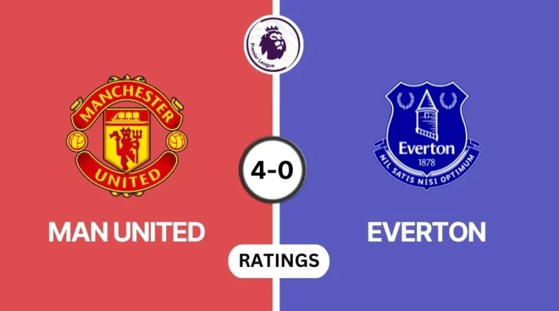 Manchester United vs Everton Player Ratings