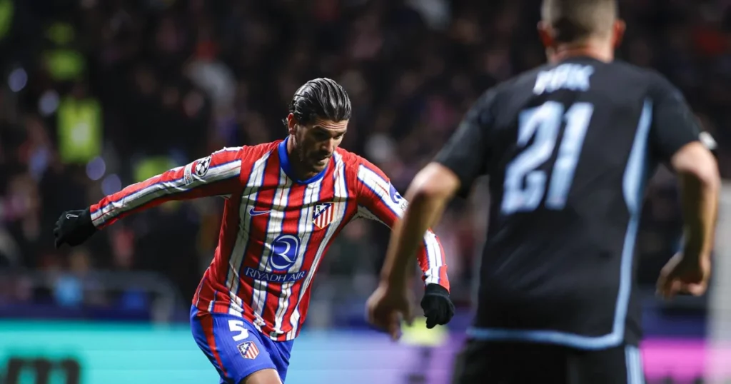 Atletico Madrid player against SK Slovan Bratislava 