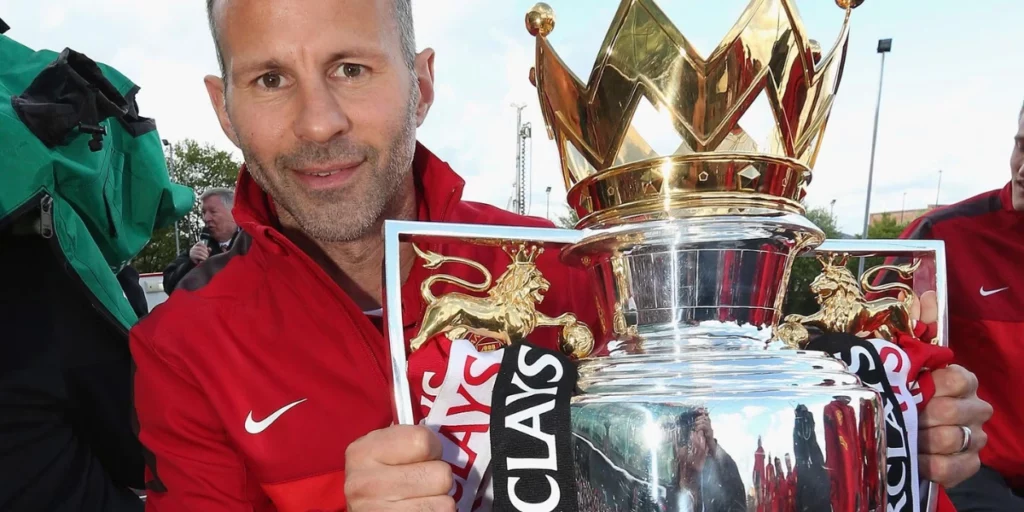 Giggs with the Premier League title 