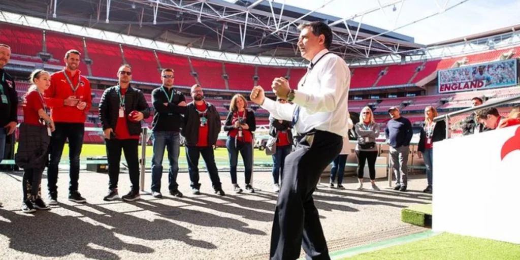 A guided tour gives an immersive experience of the Wembley Stadium 