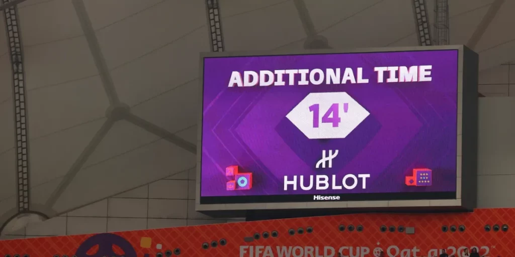 A record 14 minutes were added in the Qatar World Cup as injury time