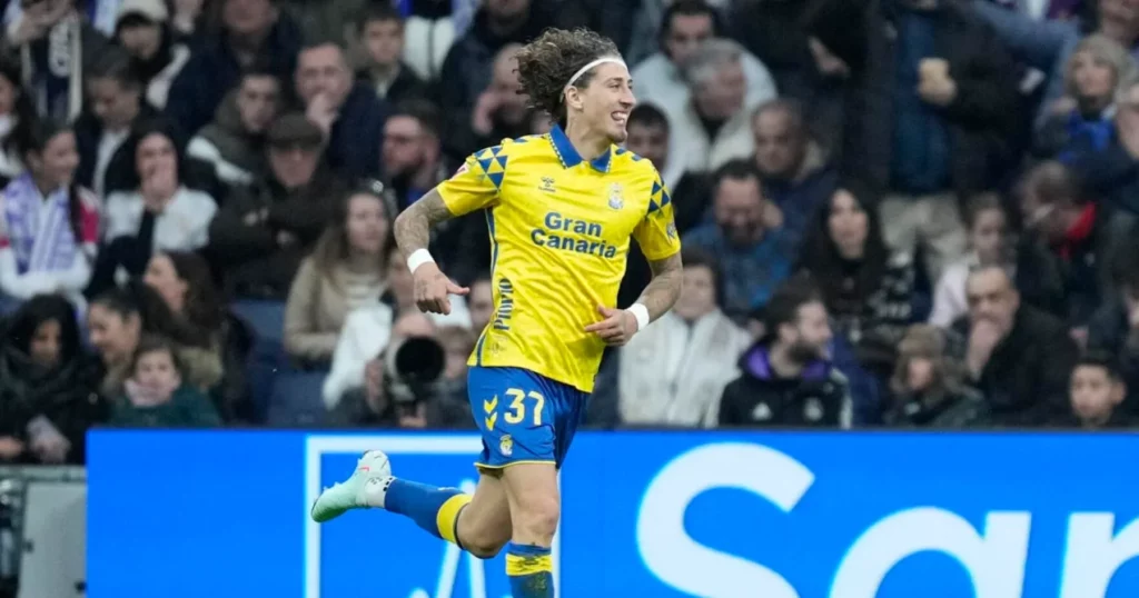 Fabio Silva celebrates his goal against Real Madrid