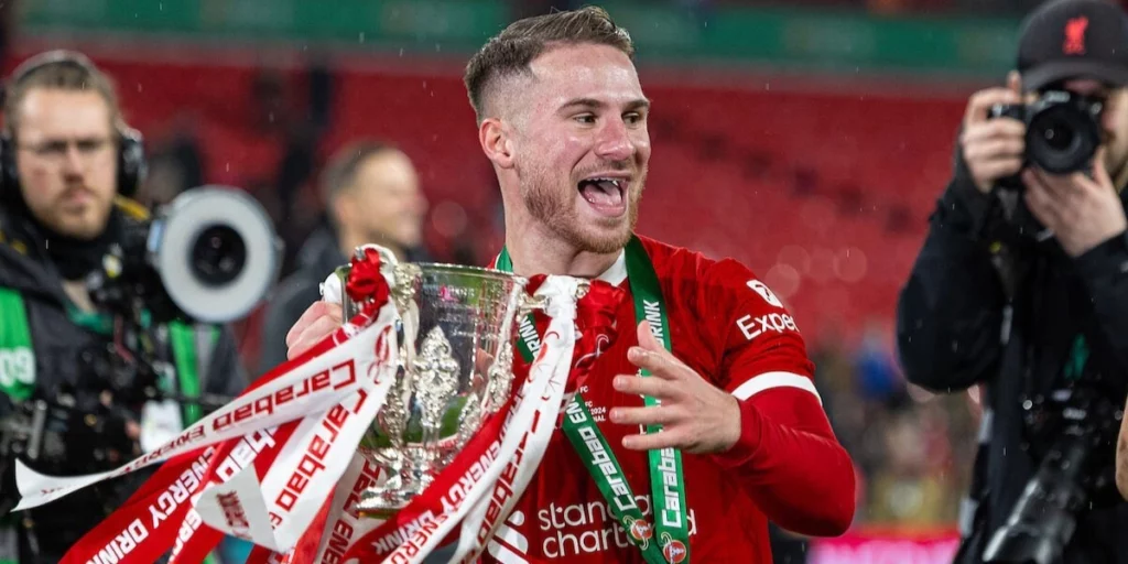Alexis Mac Allister after Winning the EFL Cup 2023/24