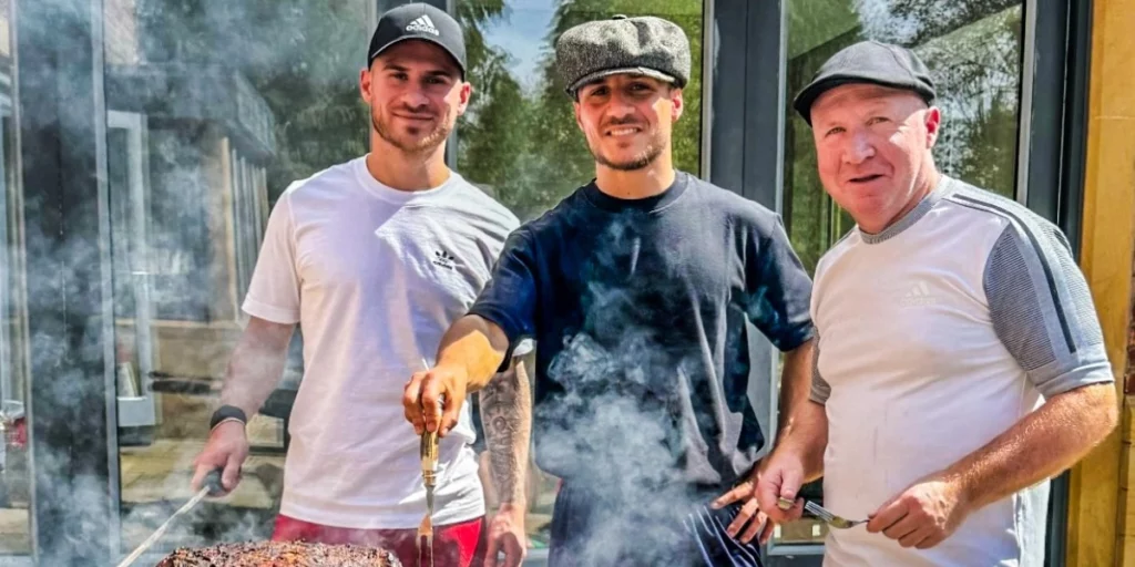 Alexis Mac Allister having barbeque with his family