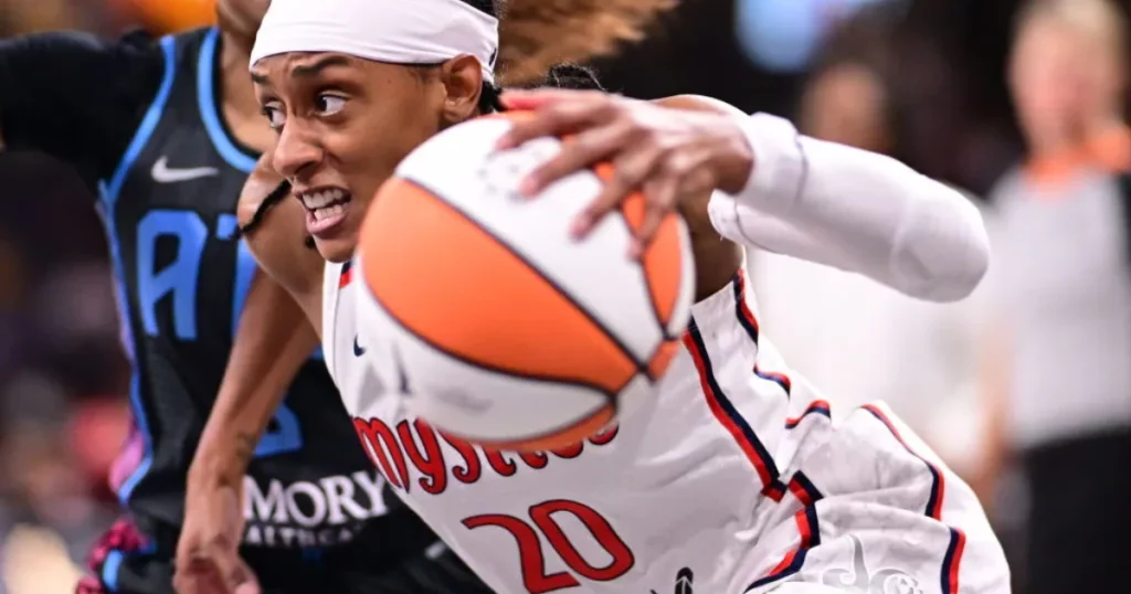 Brittney Syke in action in the WNBA
Credits: Official Website of the Washington Mystics