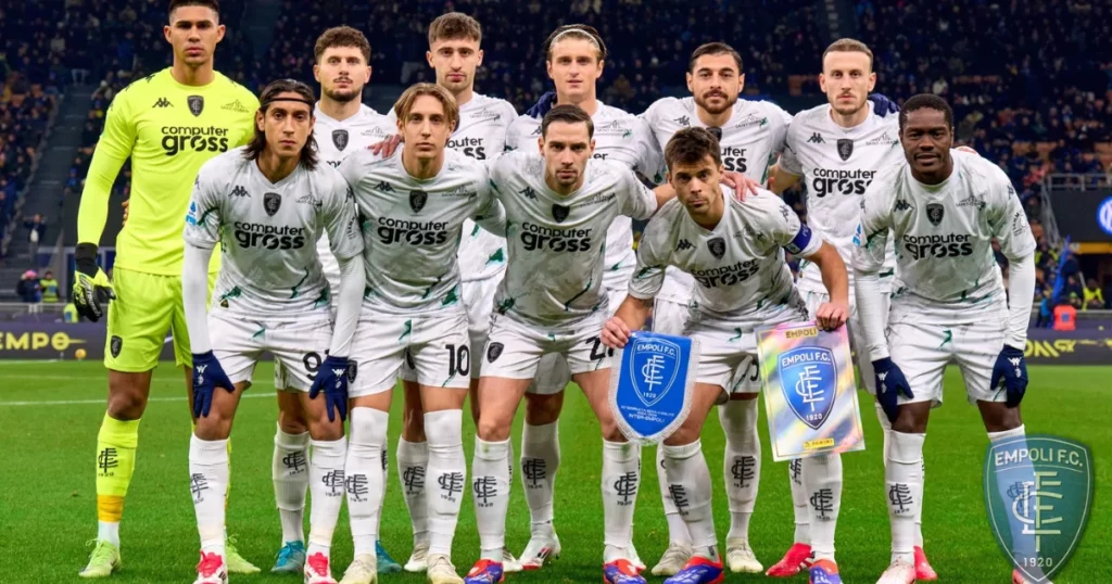 Empoli players ahead of their game against Inter Milan