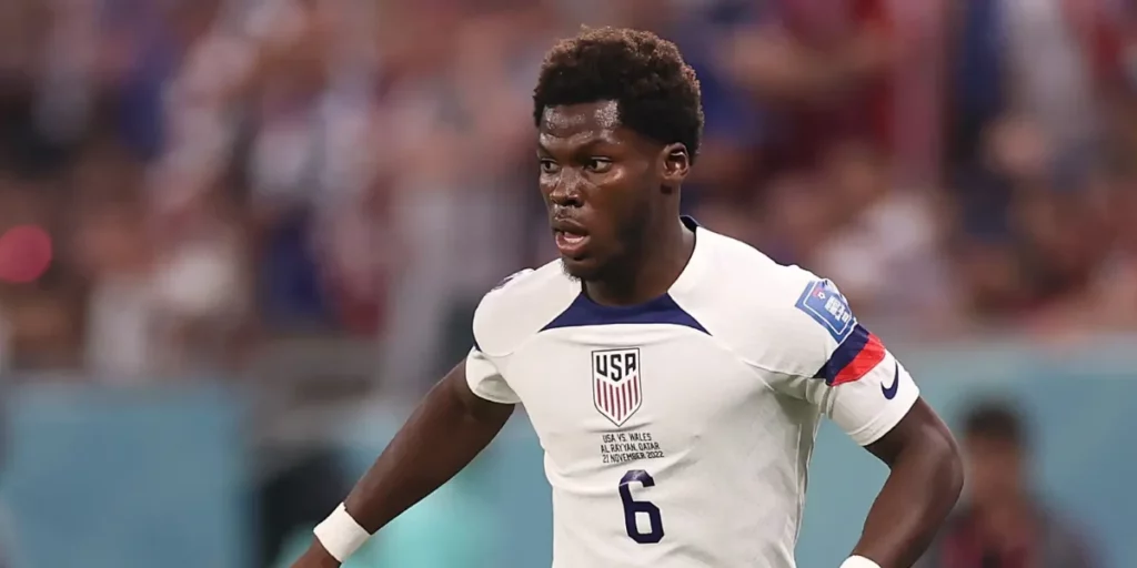 Musah representing the USMNT