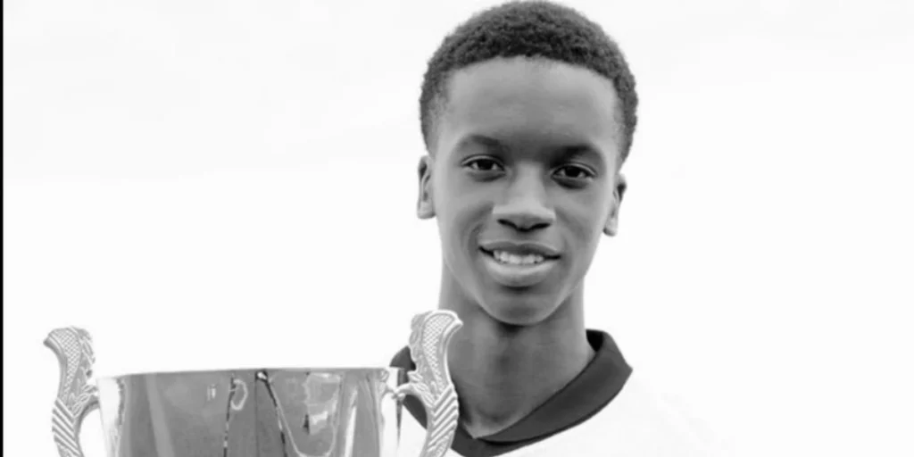 Trey Nyoni with the Trophy won with England U18s