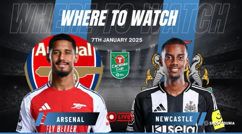 Where to watch Arsenal vs Newcastle United