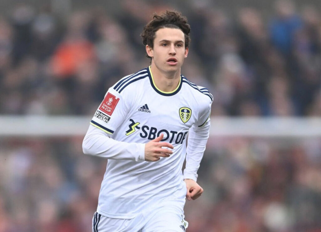 Leeds United attacking midfielder Brenden Aaronson