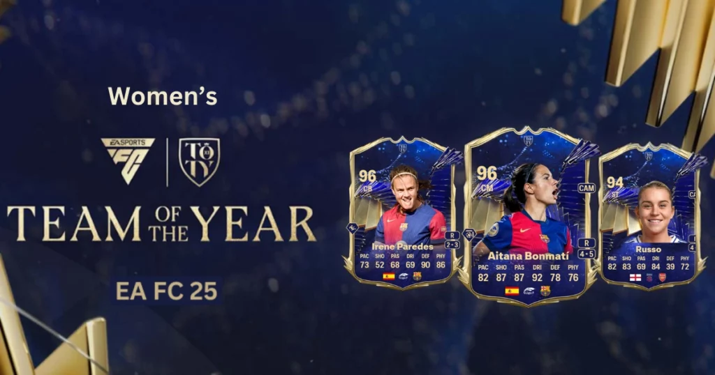 EA FC 25 TOTY three secure Women Players