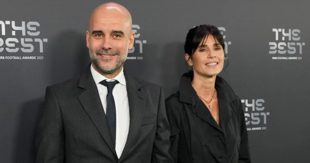 Pep Guardiola and his wife, Cristina Serra.