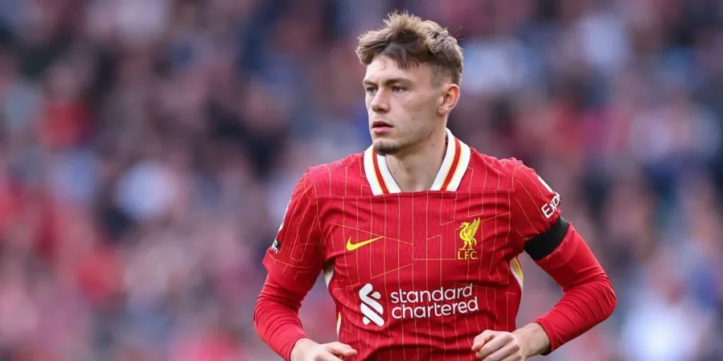 Conor Bradley playing for Liverpool