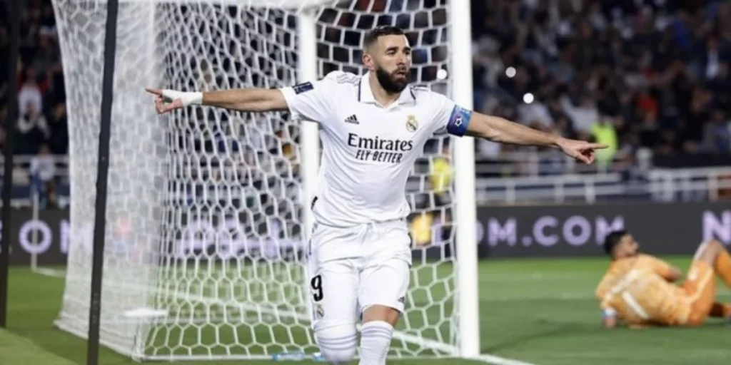 Karim Benzema celebrating a goal for Real Madrid