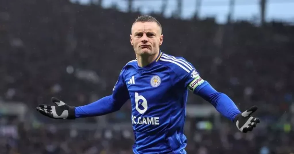 Leicester striker Jamie Vardy.