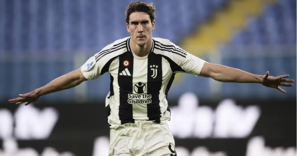 Juventus striker Dusan Vlahovic