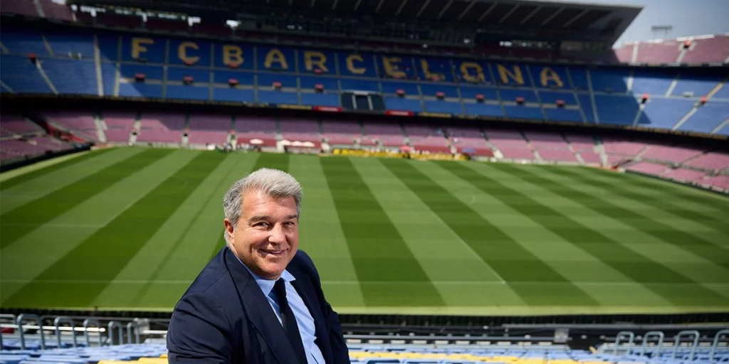 Barcelona President Joan Laporta at Camp Nou
