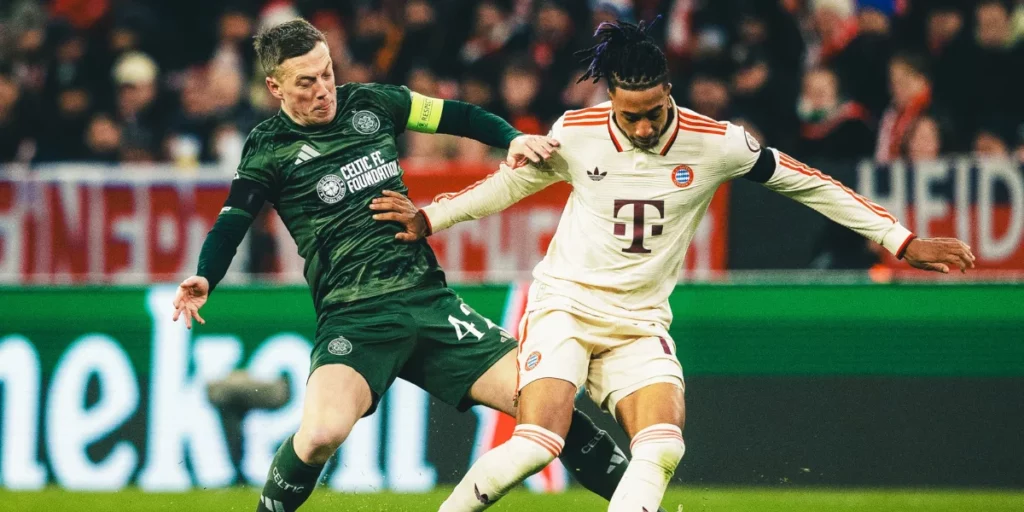 Celtic captain McGregor trying to win possession back