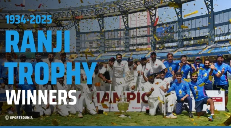 Ranji Trophy Winners List