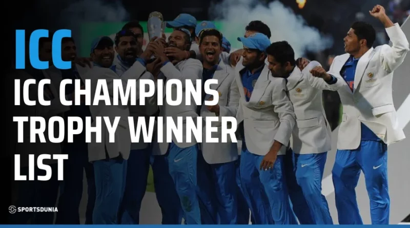 ICC Champions Trophy Winners