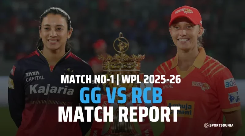 GG W vs RCB W Match Report