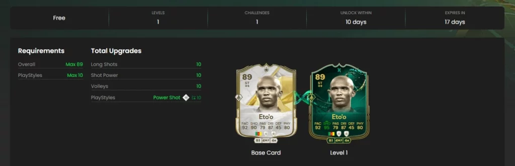 EA FC 25 Fantasy Cup Shooting Evolution