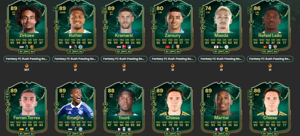 EA FC 25 Fantasy FC Rush Passing Boost Evolution