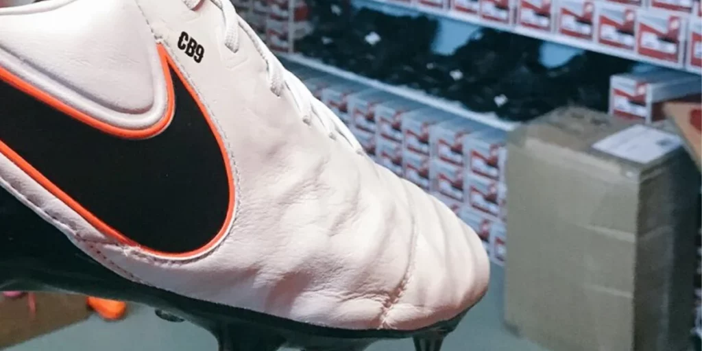 Nike with the custom-made boots for Christian Benteke (Image Credits: X/@christianbenteke)