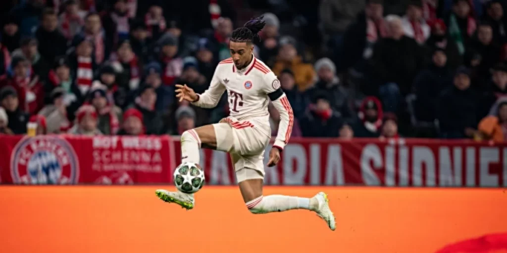 Michael Olise controlling the ball