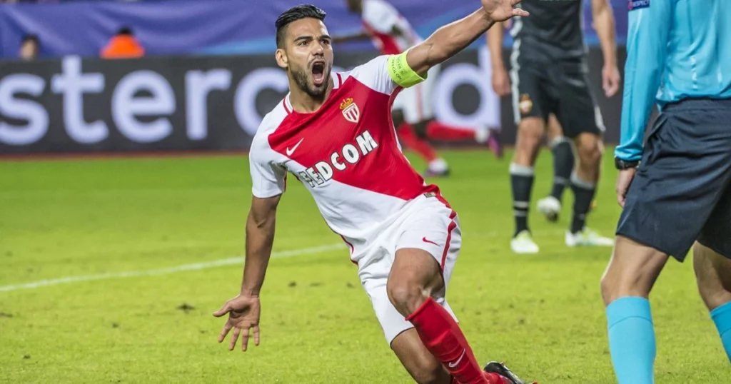 Radamel Falcao during a game for AS Monaco