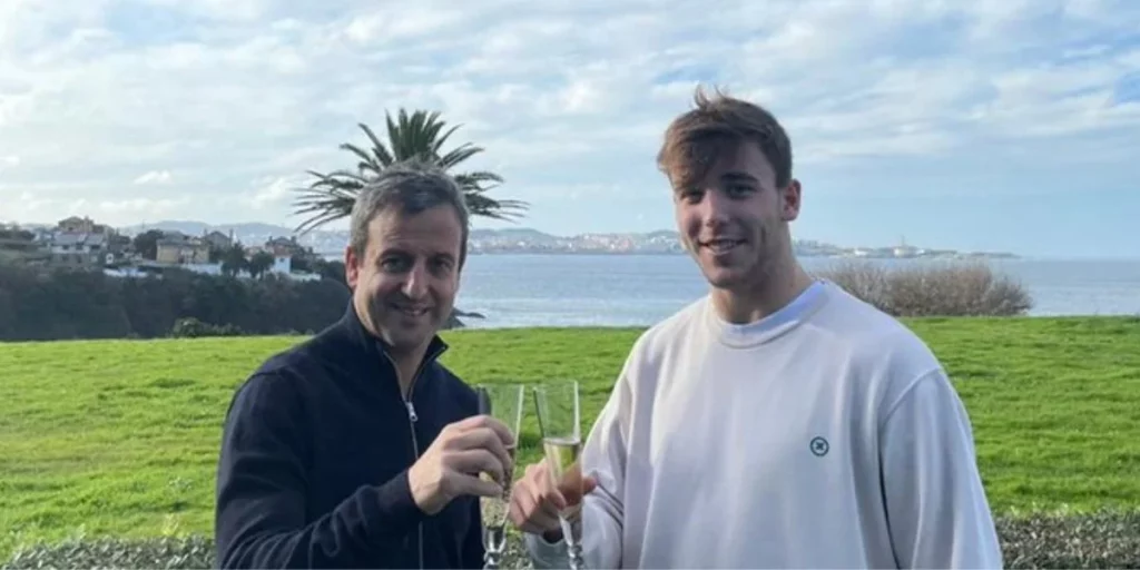 Nico Gonzalez with his father Fran González