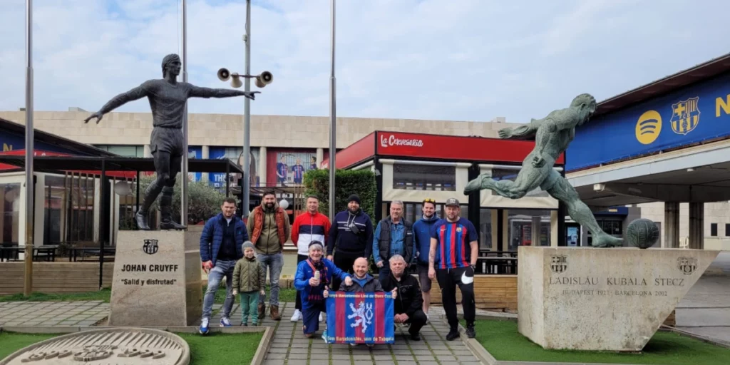 Fans during a Camp Nou