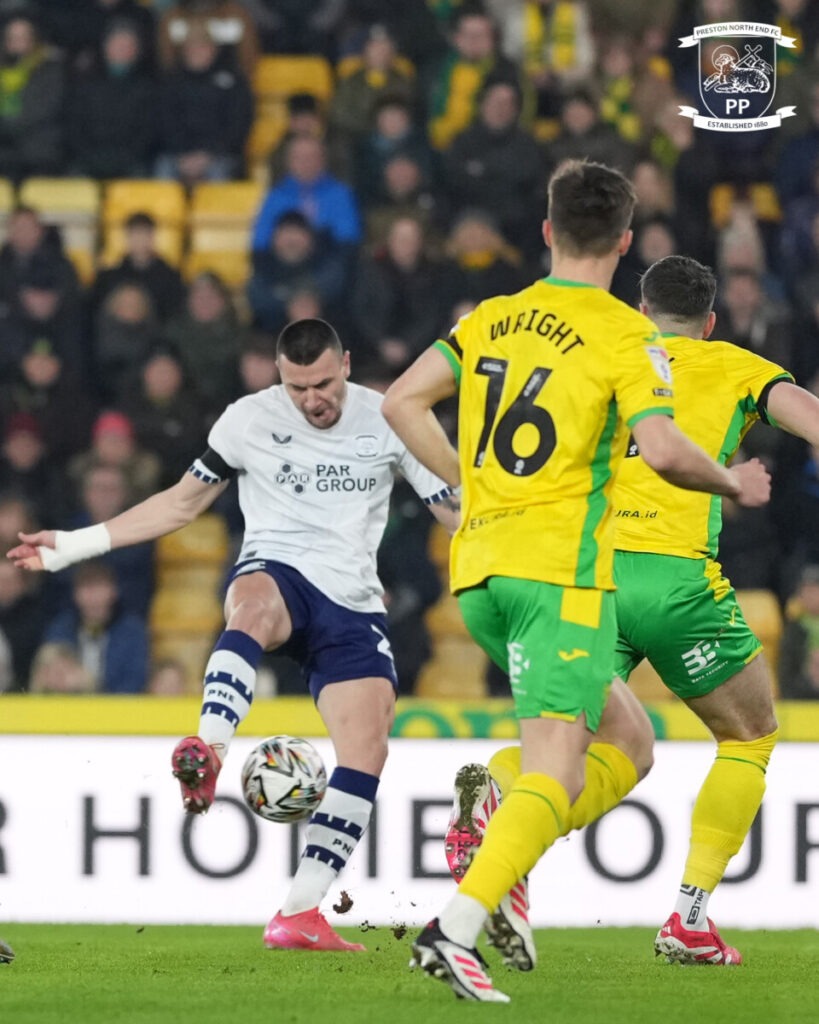 Milutin Osmajic finding the back of the net against Norwich City
