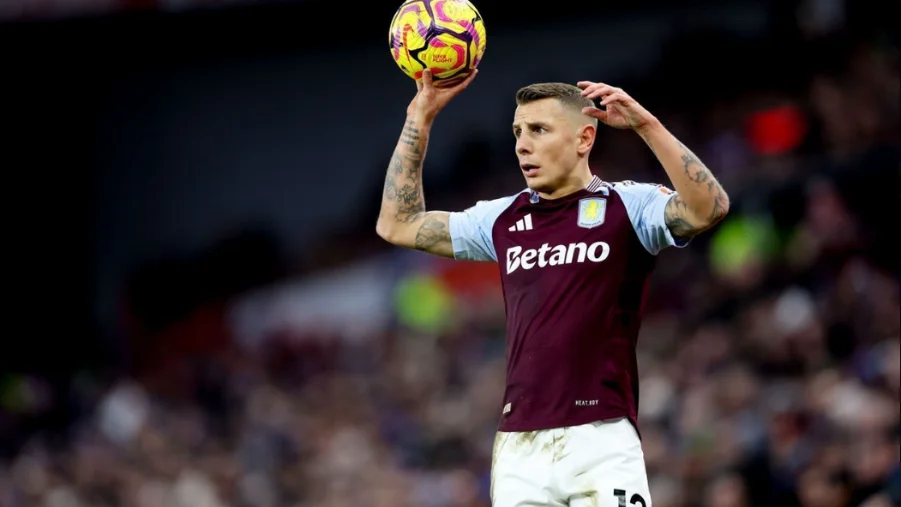 Lucas Digne of Aston Villa