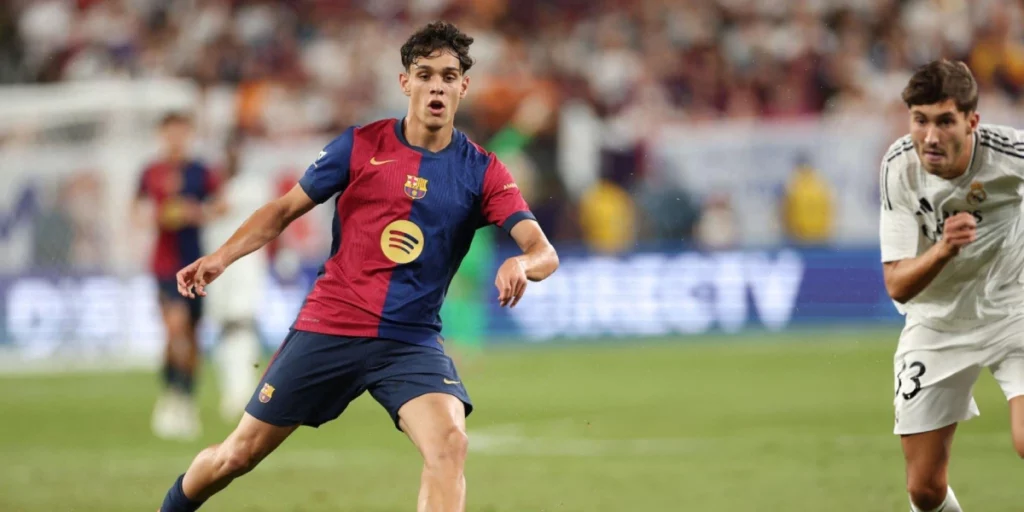 Hector Fort in a match against Real Madrid