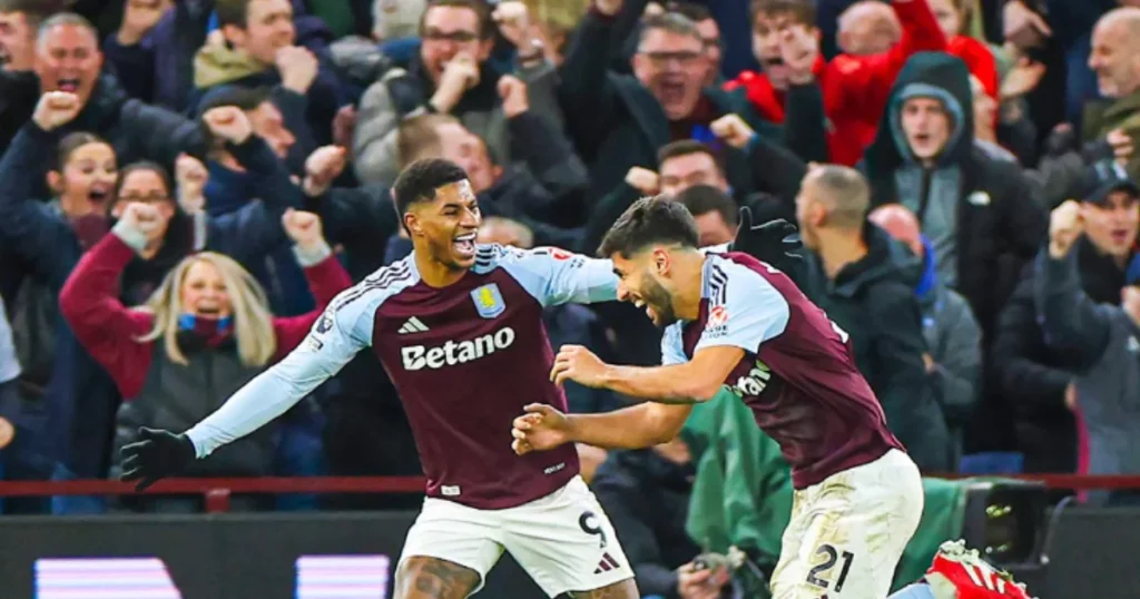 Marcus Rashford of Aston Villa