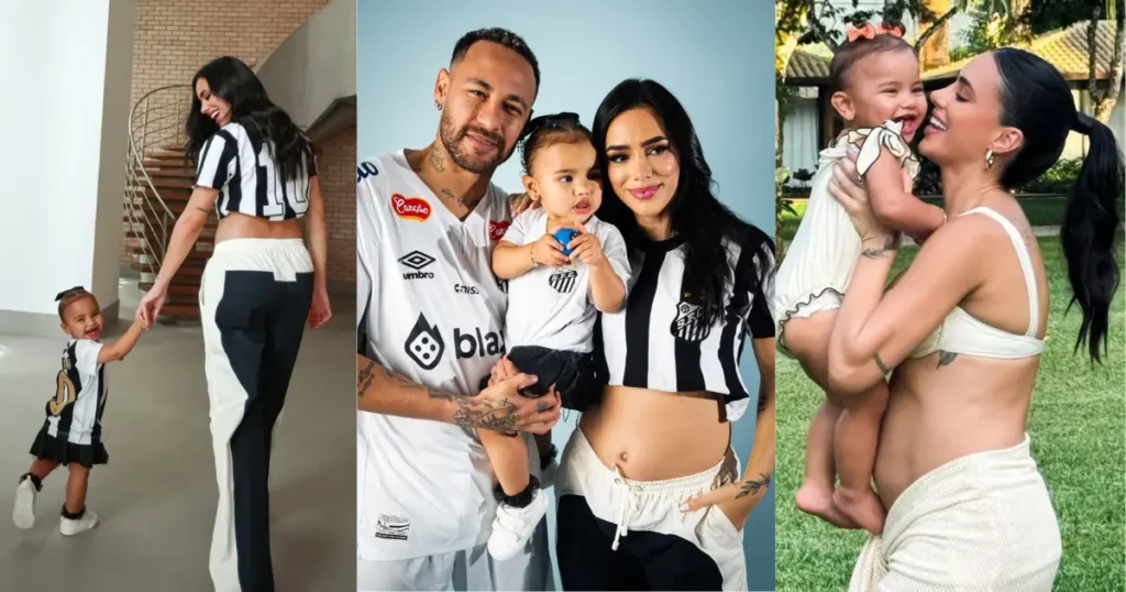 Neymar, Bruna Biancardi and their daughter Mavie (Image credit:X/Sportsdunia)