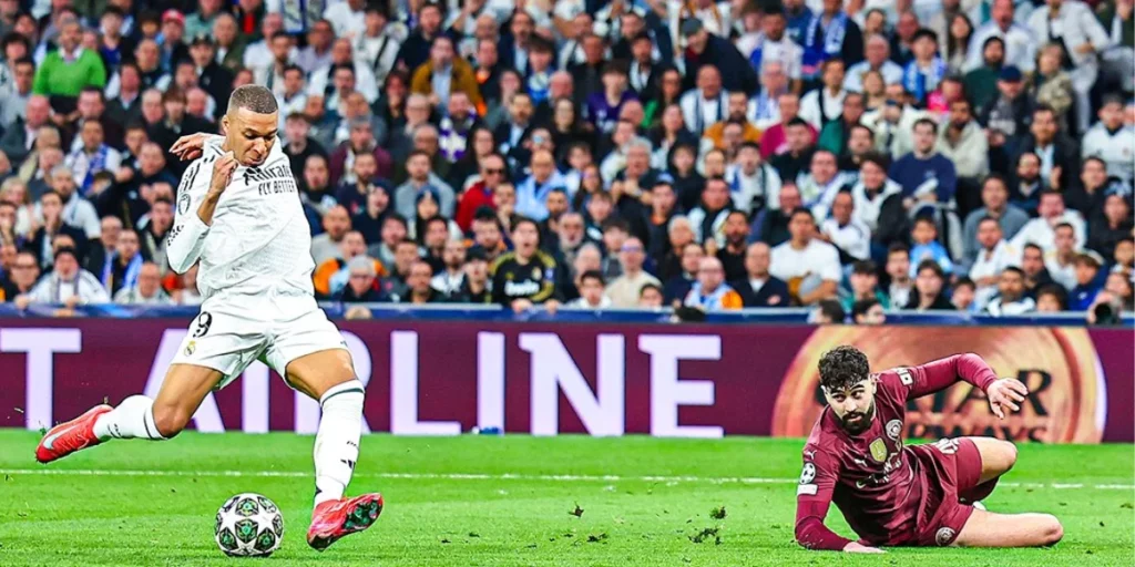 Kylian Mbappe sitting Gvardiol down to score