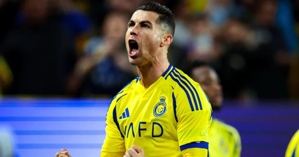 Cristiano Ronaldo after scoring his brace 