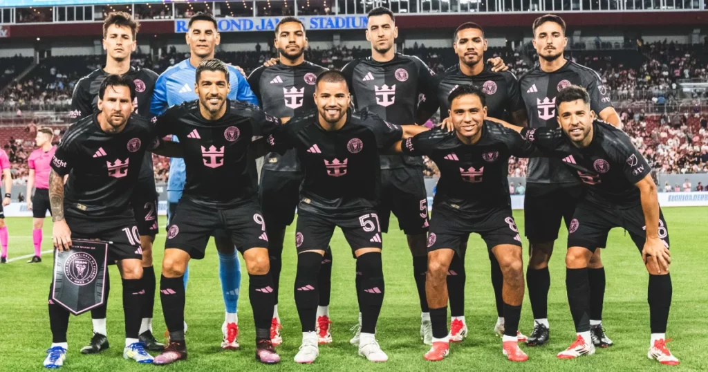 Inter Miami players ahead of their game against Orlando City (